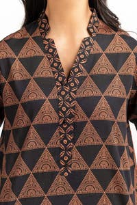 UAE -2PC Printed Cambric Shirt With Trouser IPS-23-115