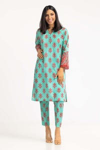UAE -2PC Digital Printed Cambric Shirt with Trouser IPS-23-116