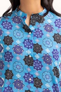 UAE -2PC Digital Printed Cambric Shirt With Trouser IPS-23-122