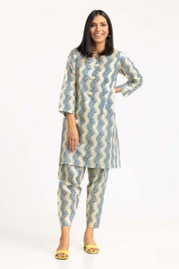 UAE -2PC Printed Cambric Shirt With Shalwar IPS-23-126