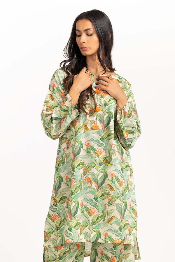 UAE -2PC Printed Cambric Shirt With Trouser IPS-23-129