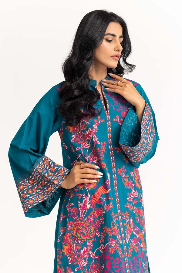 UAE -2PC Cambric Screen Print Shirt With Trouser IPS-23-12