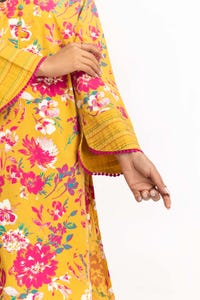 UAE -Dyed Cambric Screen Print Kurti With Trouser IPS-23-18