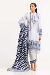 UAE -2Pc Dyed Cambric Screen Printed Kurti With Dupatta IPS-23-214