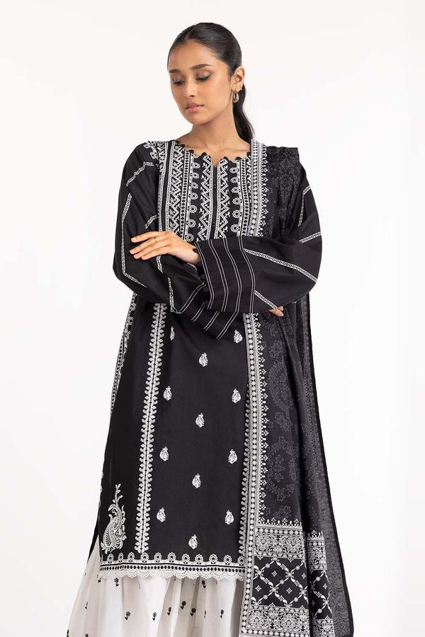 UAE -2PC Screen Printed Shirt With Dupatta IPS-23-215