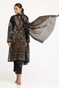 UAE -3PC Digital Printed Cambric Suit IPS-23-222