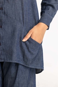 UAE -Dyed Denim Shirt With Trouser Ips-23-234