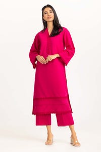 UAE -2PC Cambric Embellished Shirt with Trouser IPS-23-30