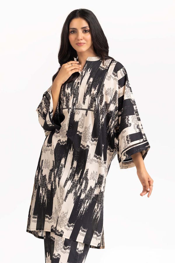 UAE -2 PC Digital Printed Cambric Shirt With Trouser IPS-23-58