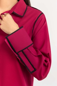UAE -Dyed Cambric Embelished Kurti With Trrouser IPS-23-63
