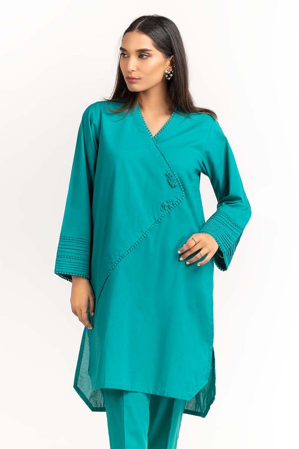 UAE -2PC Cambric Embelished Shirt With Trouser IPS-23-70