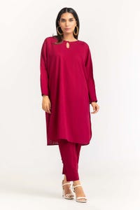 UAE -2PC Dyed Cambric Embelished Shirt With Trouser IPS-23-72