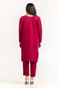 UAE -2PC Dyed Cambric Embelished Shirt With Trouser IPS-23-72