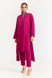 UAE -Dyed Cambric Embelished Shirt With Trouser IPS-23-75