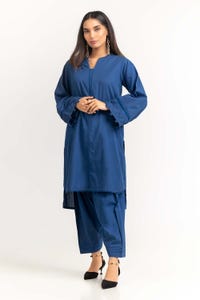 UAE -2PC Cambric Embellished Shirt With Trouser IPS-23-76