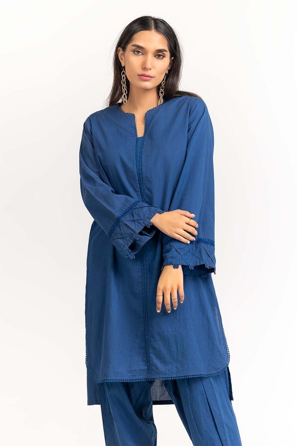 UAE -2PC Cambric Embellished Shirt With Trouser IPS-23-76