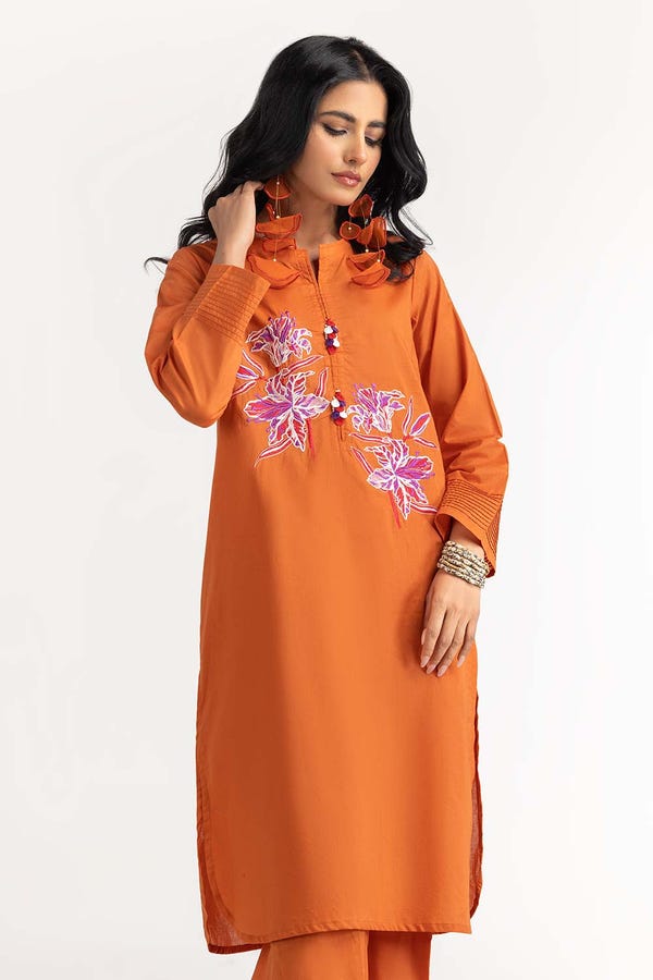 UAE -2PC Cambric Embroidered Shirt with Trouser ips-23-91