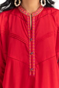 UAE -2PC Cambric Embroidered Shirt With Trouser IPS-23-93