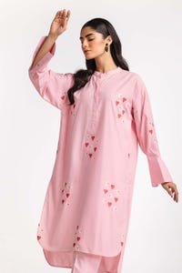 UAE -Dyed Polyester Viscose Embroidered Shirt With Trouser IPS-24-137