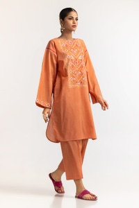 UAE -Dyed Embroidered Nep Lawn Shirt With Trouser IPS-24-24