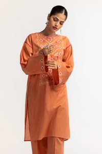 UAE -Dyed Embroidered Nep Lawn Shirt With Trouser IPS-24-24