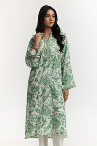 UAE-Poly Cambric Printed with Embroidered Shirt IPS-44497