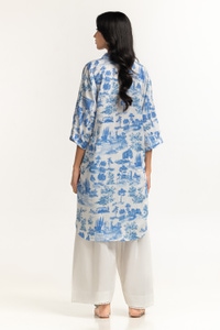 UAE-Dobby Texture Printed Shirt IPS-44515