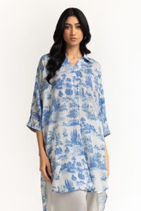 UAE-Dobby Texture Printed Shirt IPS-44515