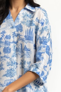 UAE-Dobby Texture Printed Shirt IPS-44515