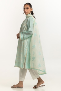 UAE-Cambric Embroidered Shirt And Embroidered Dupatta IPSD-44479