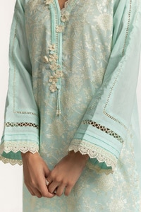 UAE-Cambric Embroidered Shirt And Embroidered Dupatta IPSD-44479