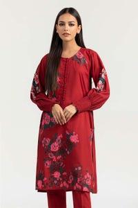 UAE -Cambric Printed Shirt With Dyed Trousers IPW-21-74 2PC