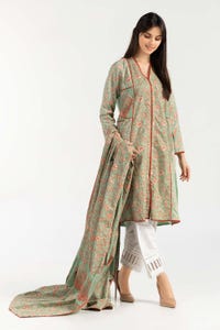 UAE -Screen Printed Cambric Shirt With Dupatta IPW-21-78 2PC