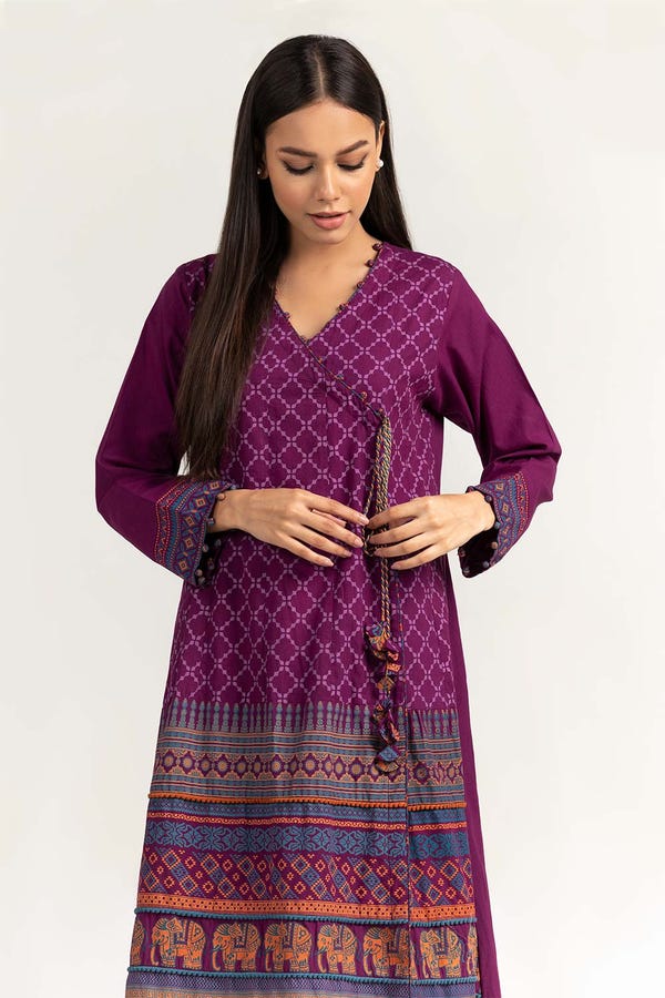 UAE -Printed Cambric Long Shirt Trousers IPW-21-83 2PC