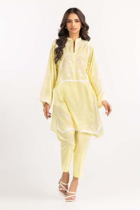 UAE -2PC Dobby Embroidered Shirt With Trouser IPW-22-14
