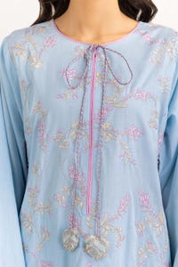 UAE -2PC Cambric Suit Embroidered Shirt Trousers IPW-22-28