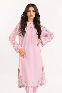 UAE -2PC Cambric Suit Embroidered Shirt Trousers IPW-22-31