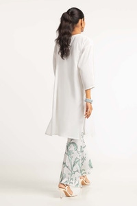 UAE -Dyed Cambric Embroidered Shirt And Trouser IPW-23-109