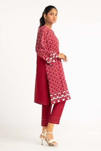 UAE -Dyed Cambric Screen Printed Shirt And Trouser IPW-23-111