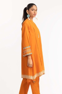 UAE -Dyed Cambric Screen Print Shirt With Trouser IPW-23-51