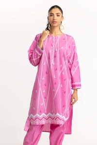 UAE -Dyed Cambric Screen Print Shirt With Trouser IPW-23-52