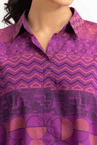UAE -Dyed Cambric Screen Printed Shirt With Trouser IPW-23-53