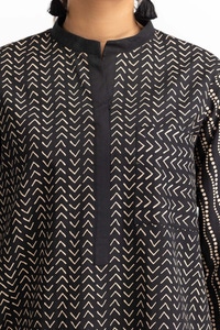 UAE -Dyed Cambric Screen Printed Shirt With Trouser IPW-23-57
