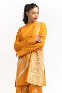 UAE -Dyed Cambric Screen Printed Shirt With Trouser IPW-23-61