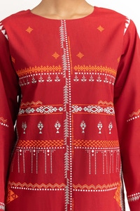 UAE -Dyed Cambric Screen Printed Shirt With Trouser IPW-23-62