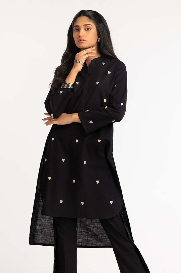 UAE -Dyed Khaddar Embroidered Shirt With Trouser IPW-23-73