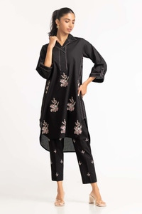 UAE -Dyed Cambric Screen Print Shirt With Trouser IPW-23-81