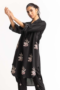 UAE -Dyed Cambric Screen Print Shirt With Trouser IPW-23-81