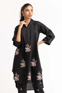 UAE -Dyed Cambric Screen Print Shirt With Trouser IPW-23-81