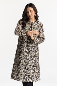 UAE -Lawn Gold Printed Shirt IUSTK-260
